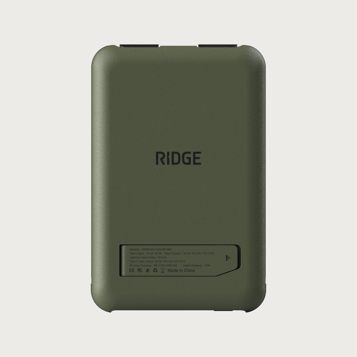 Ridge Power Bank - 10k mAh Bundle - Matte Olive - 2-Pack