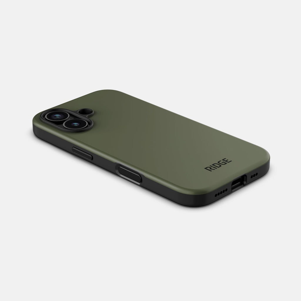 Ridge Phone Case - Matte Olive - iPhone 16