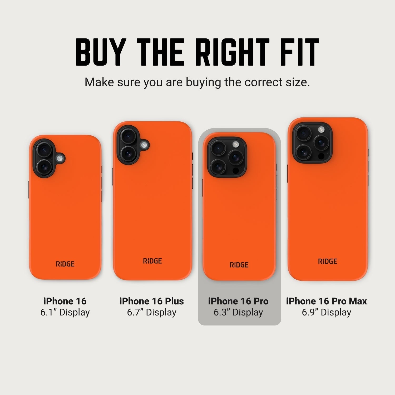 Ridge Phone Case - Basecamp Orange - iPhone 16 Pro