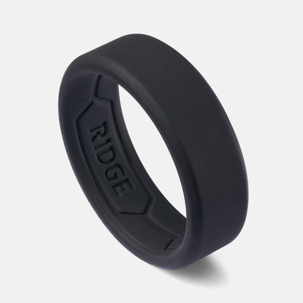 8mm Silicone Ring Set - Royal Black
