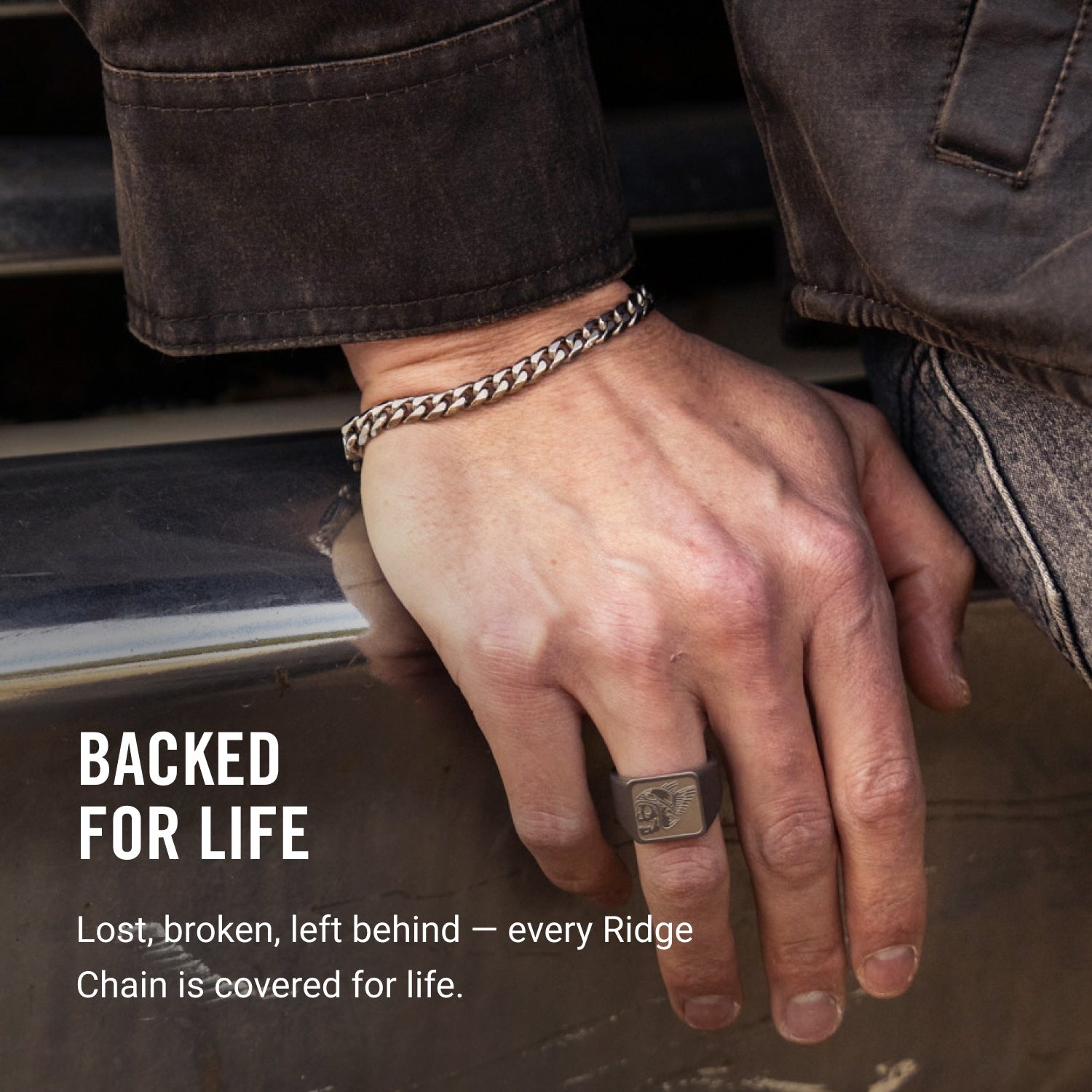 Curb Chain Kit - Titanium - Large