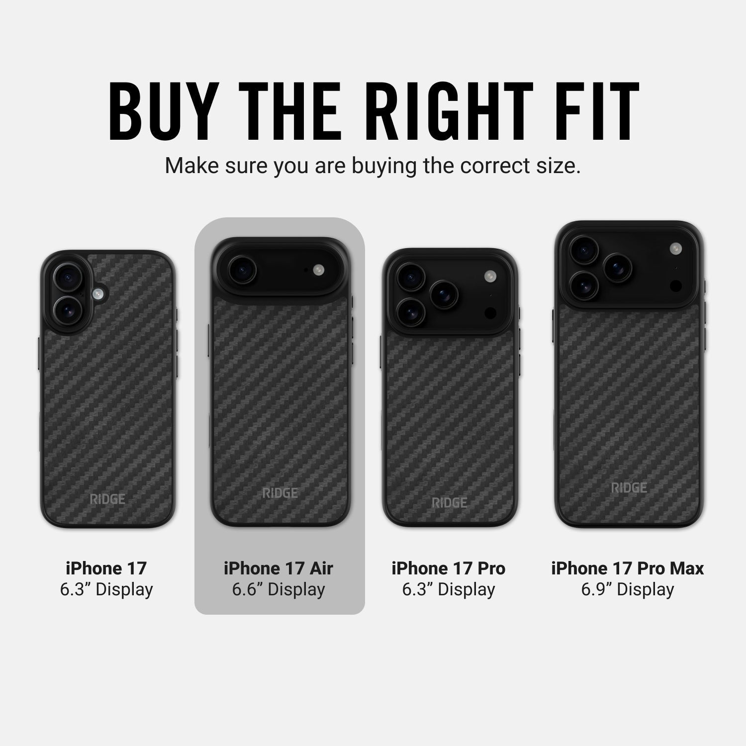 Ridge Phone Case - Carbon - iPhone Air