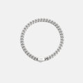 6mm Curb Bracelet - Platinum - Large