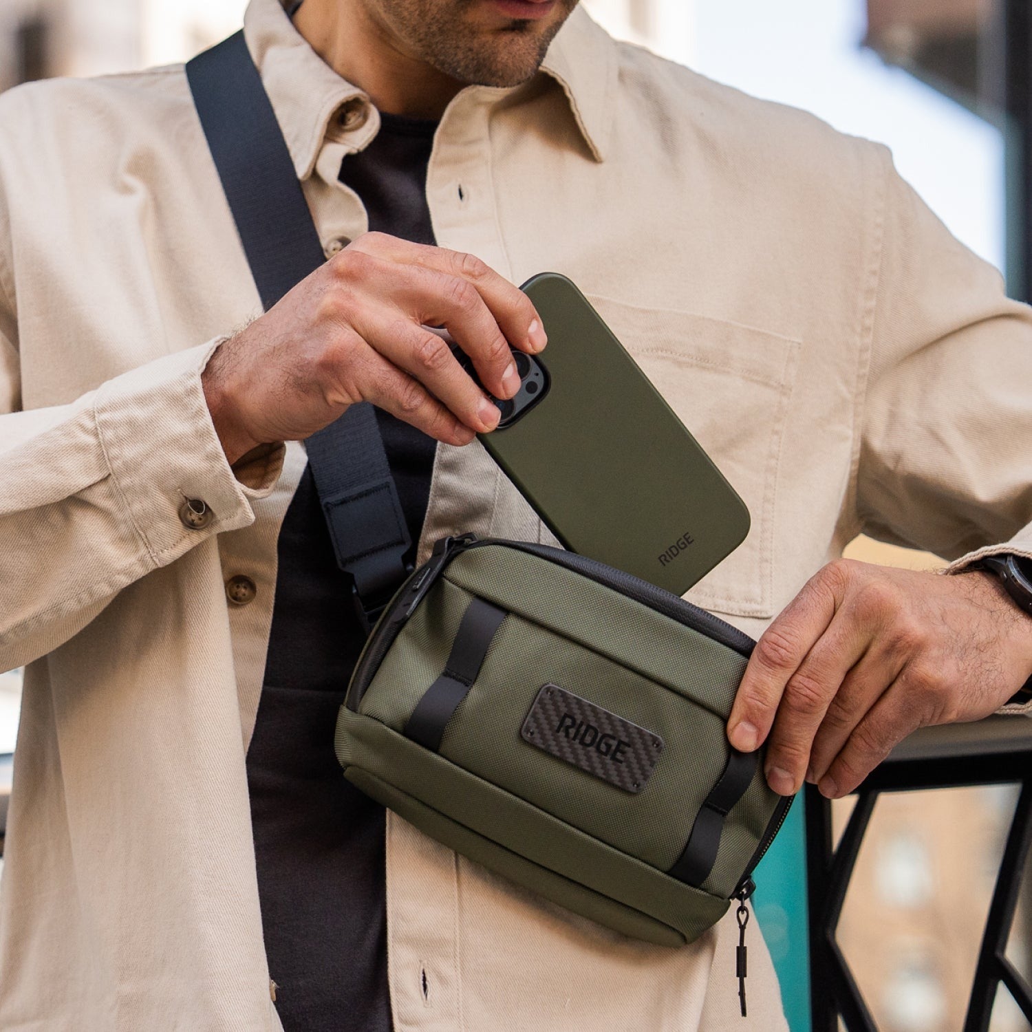Commuter Sling - Matte Olive