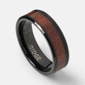 8mm Beveled Ring Set - Mopane Wood
