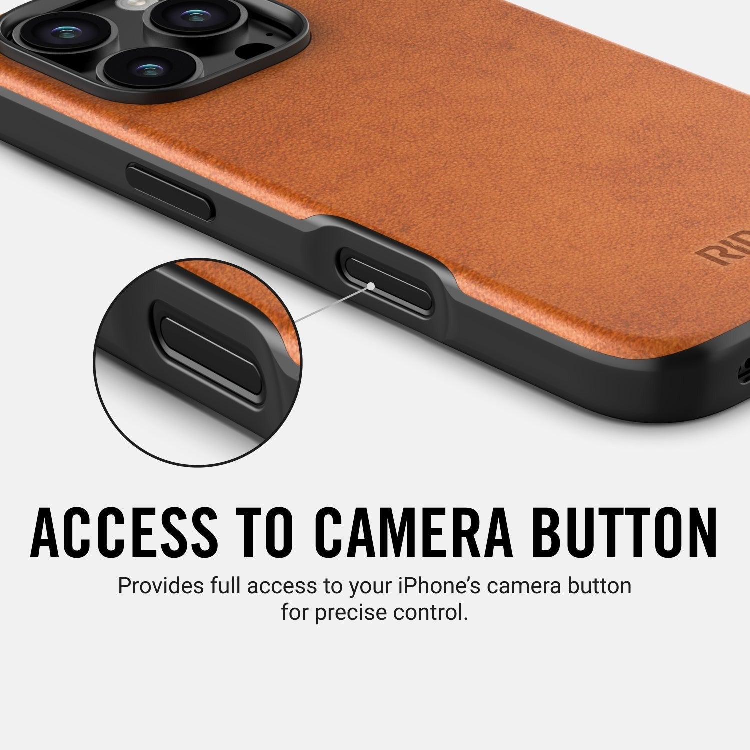 Ridge Phone Case - Tobacco Brown Leather - iPhone 16 Pro Max