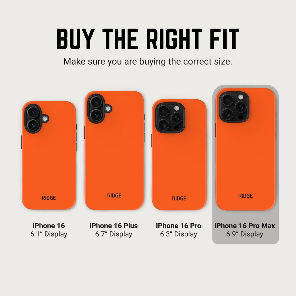 Ridge Phone Case - Basecamp Orange - iPhone 16 Pro Max