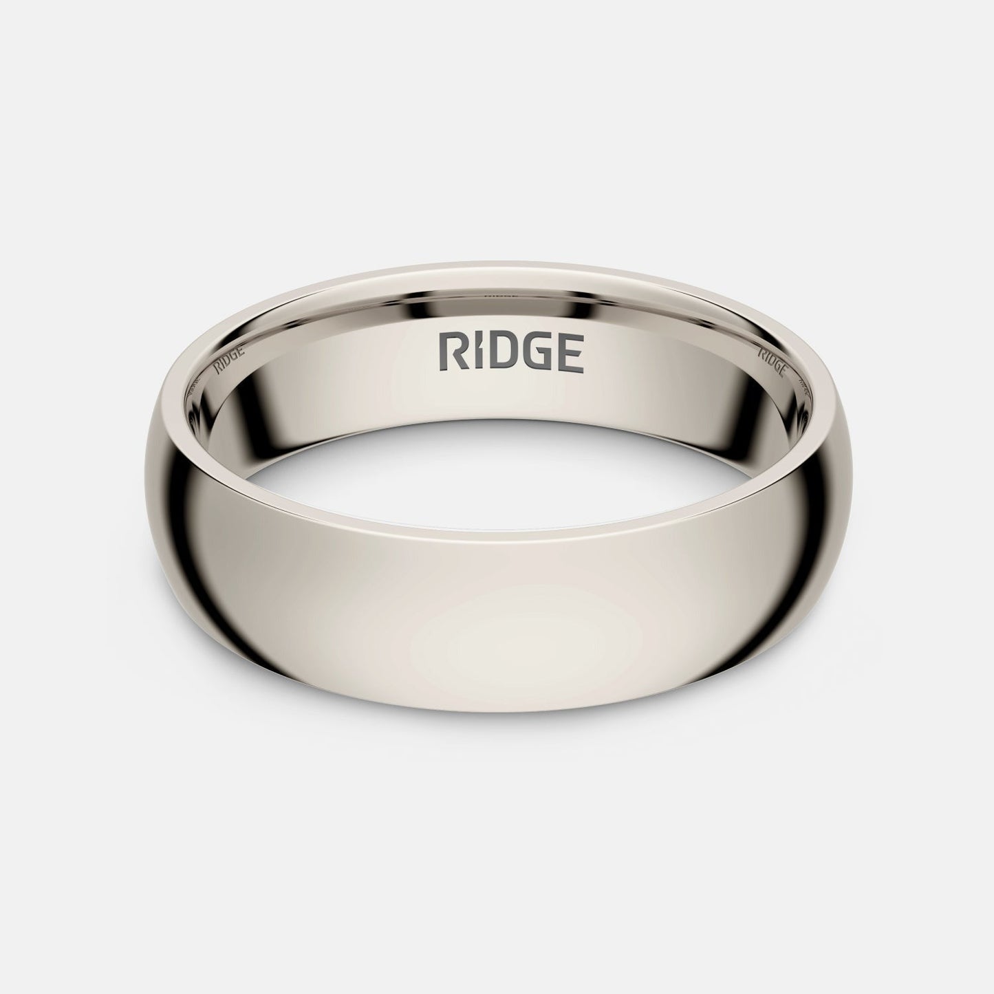 6mm Rounded Ring Set - Platinum - Tantalum Carbide