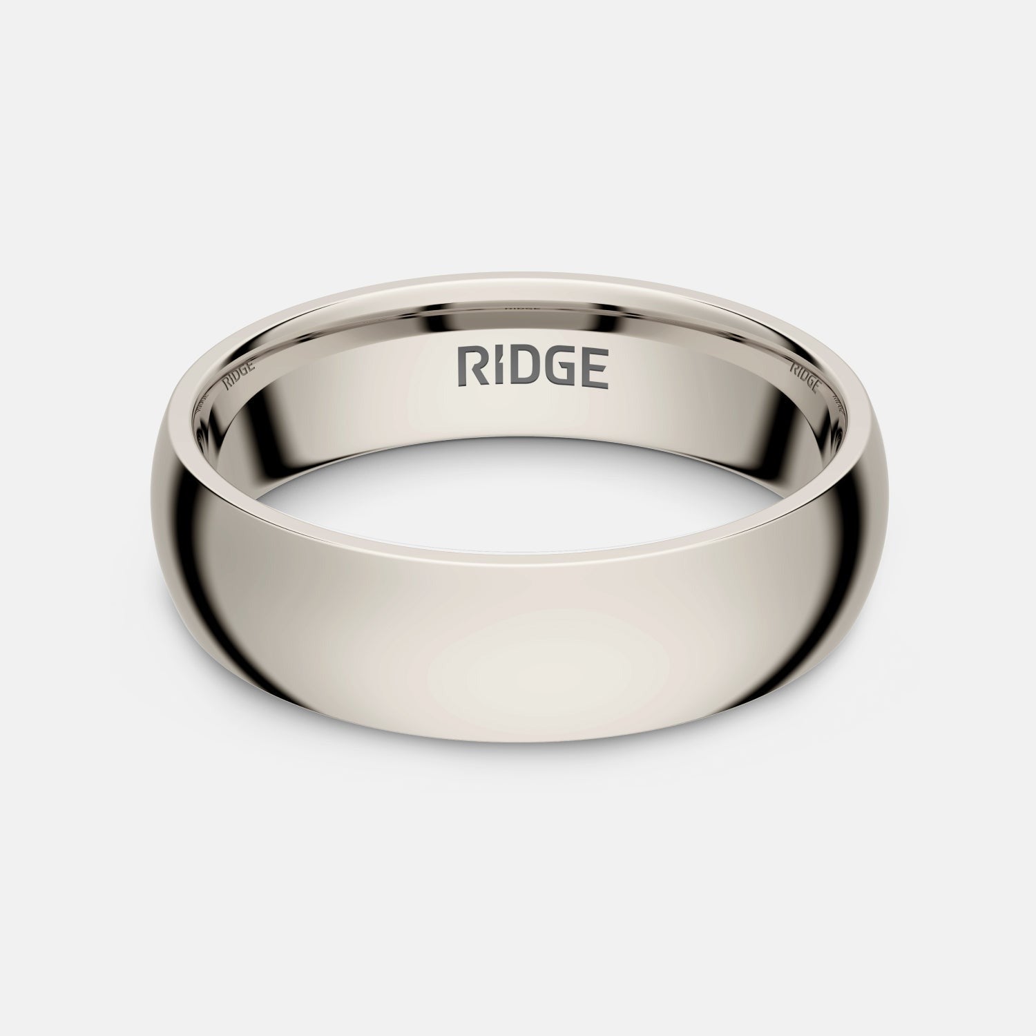6mm Rounded Ring Set - Platinum - Tantalum Carbide