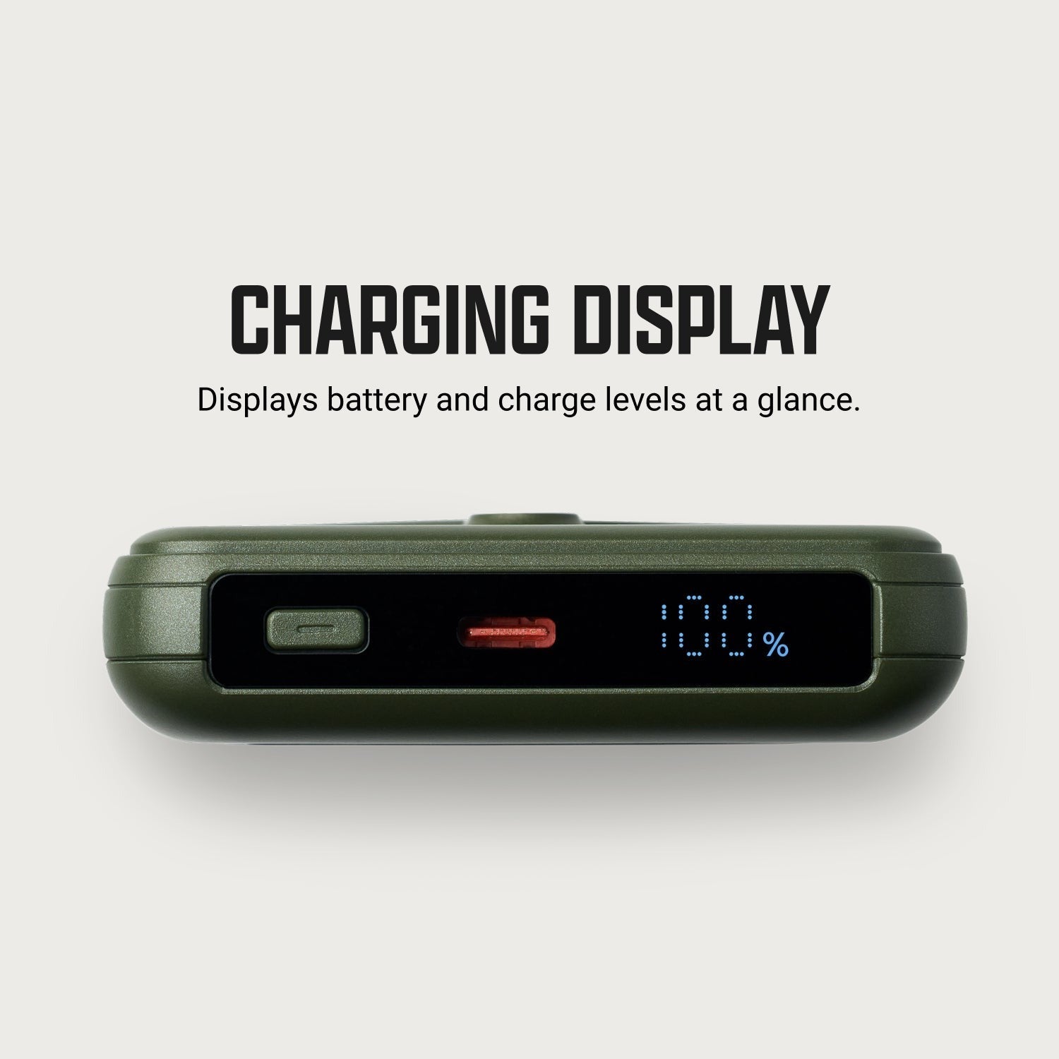 Ridge Power Bank - 10k mAh - Matte Olive