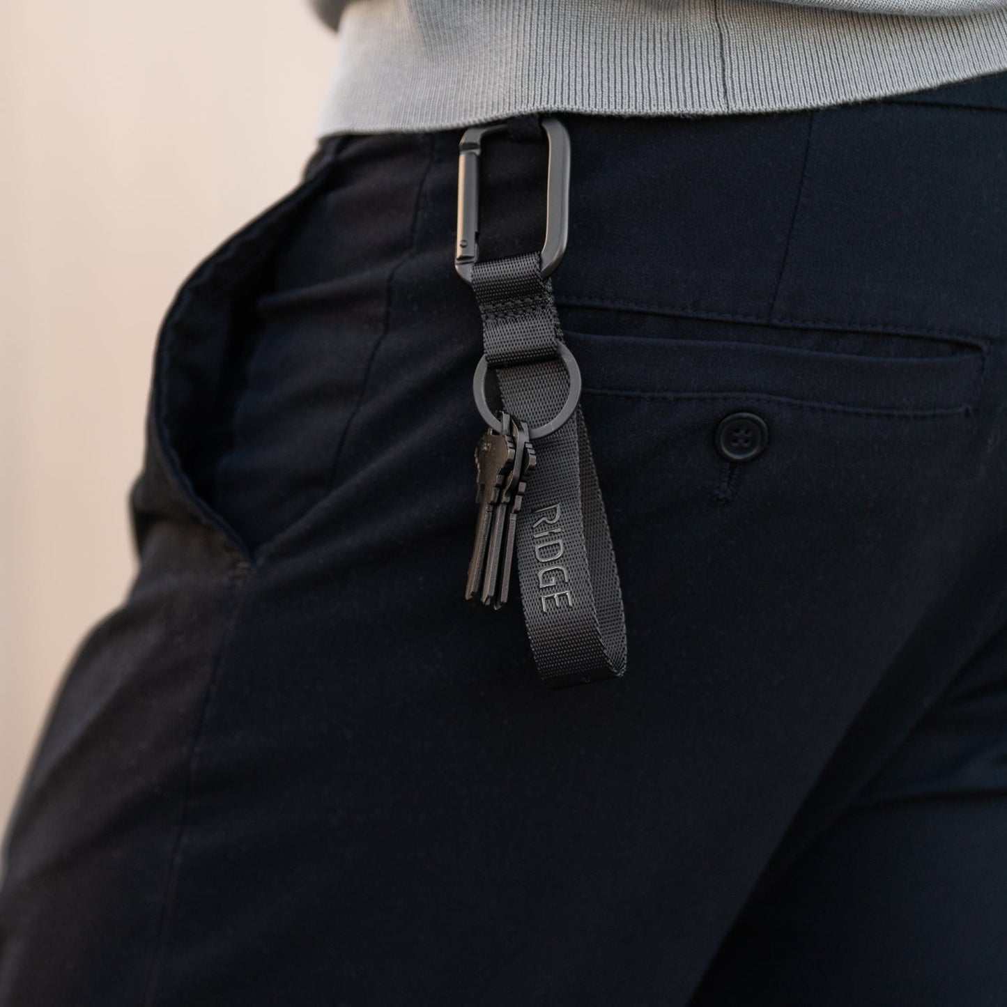 Ridge Keychain - Matte Black