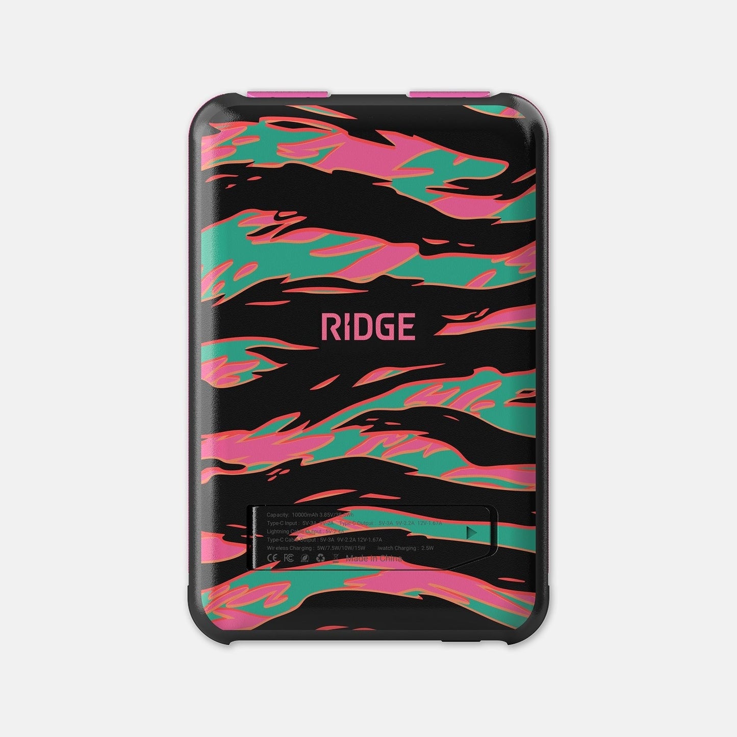 Ridge Wallet for MagSafe & Power Bank Kit - Neon Tiger