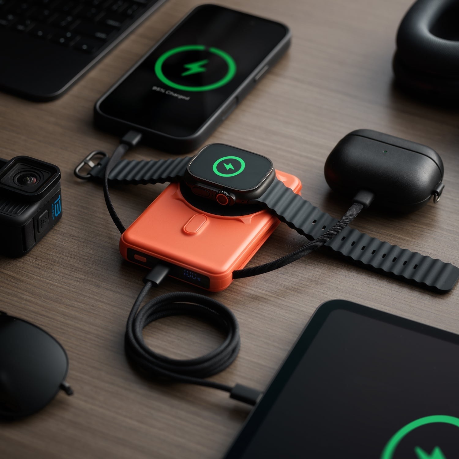 Ridge Power Bank - 10k mAh - Basecamp Orange