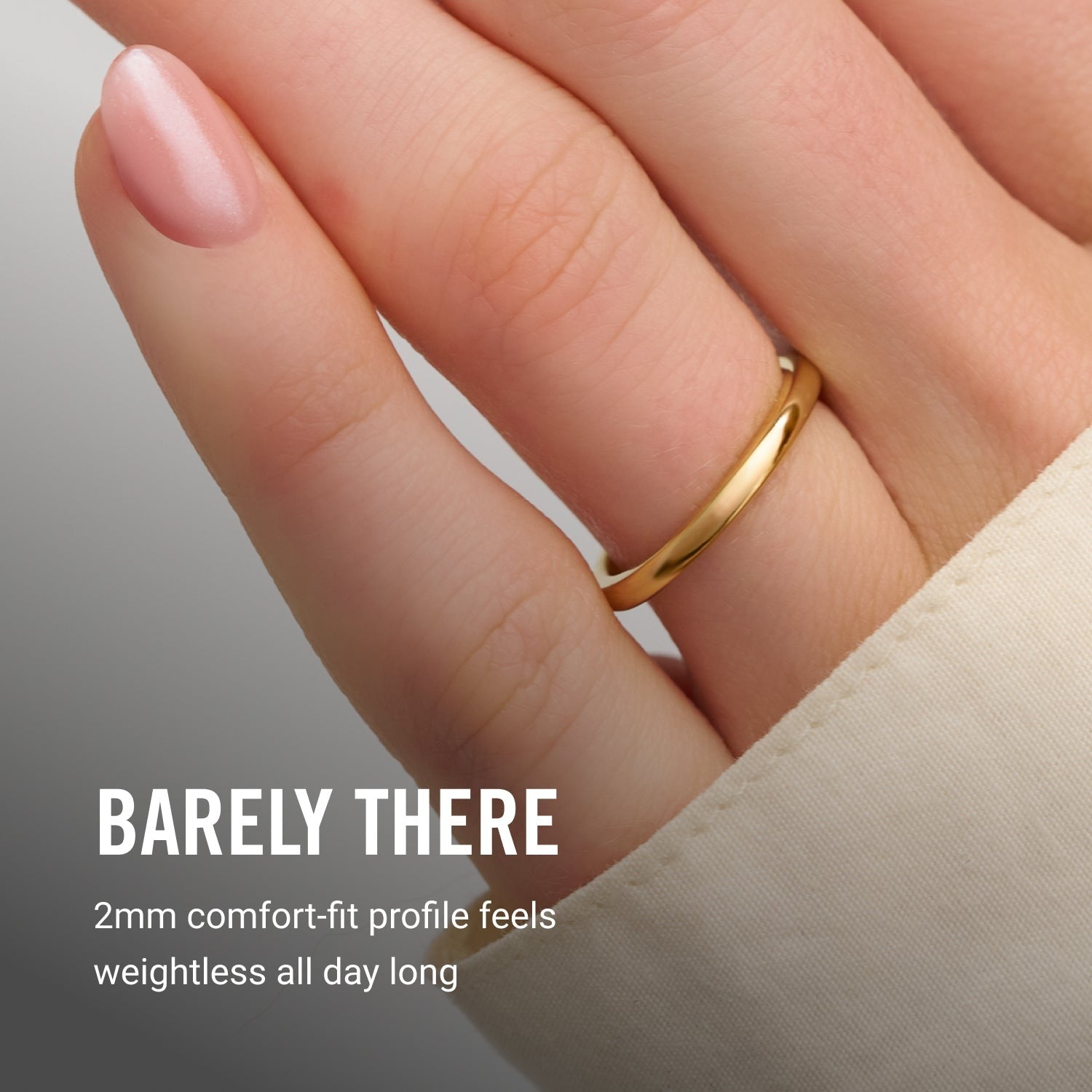 2mm Rounded Ring Set - 14K Yellow Gold