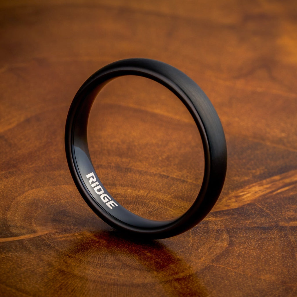 4mm Rounded Ring Set - Royal Black