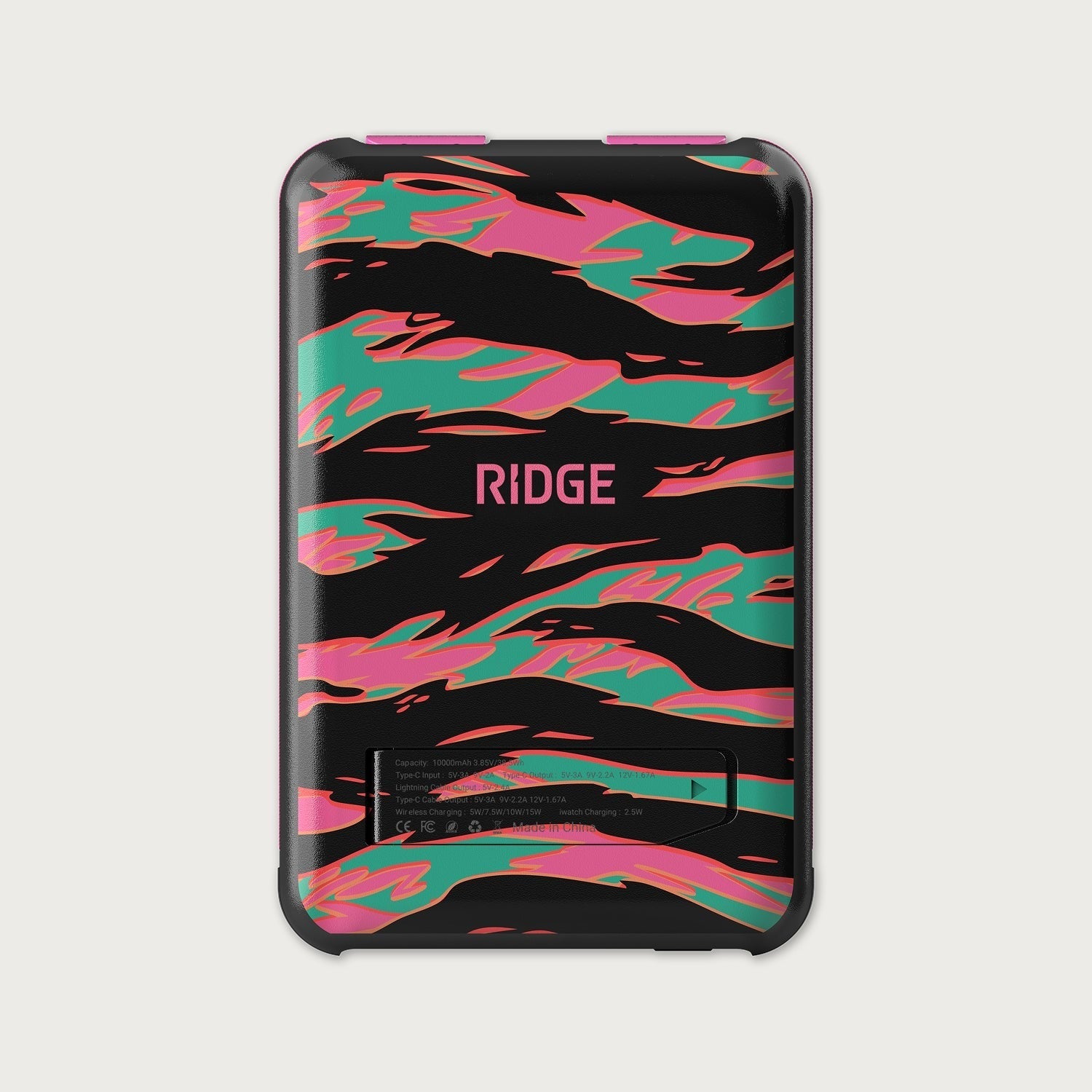 Ridge Power Bank - 10k mAh - Neon Tiger