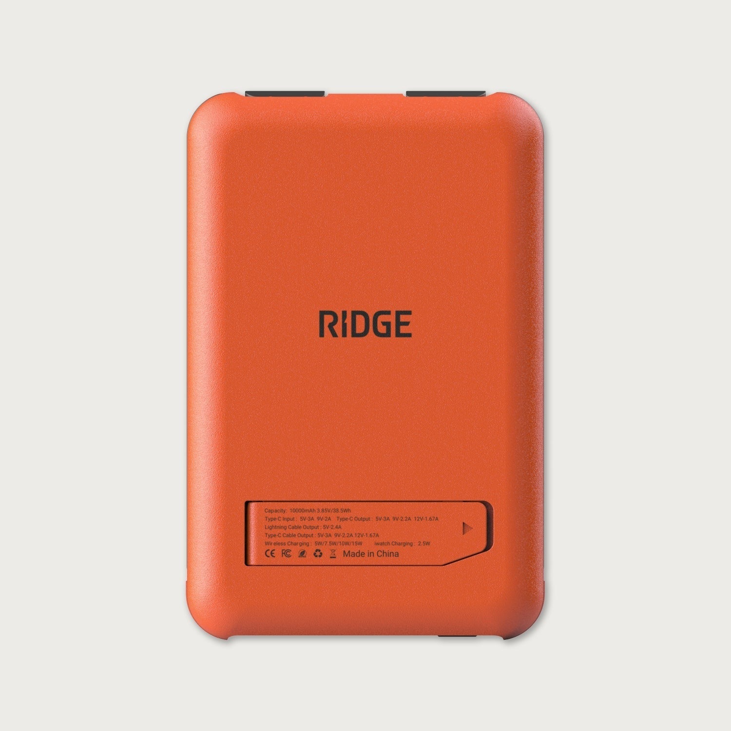 Ridge Power Bank - 10k mAh - Basecamp Orange