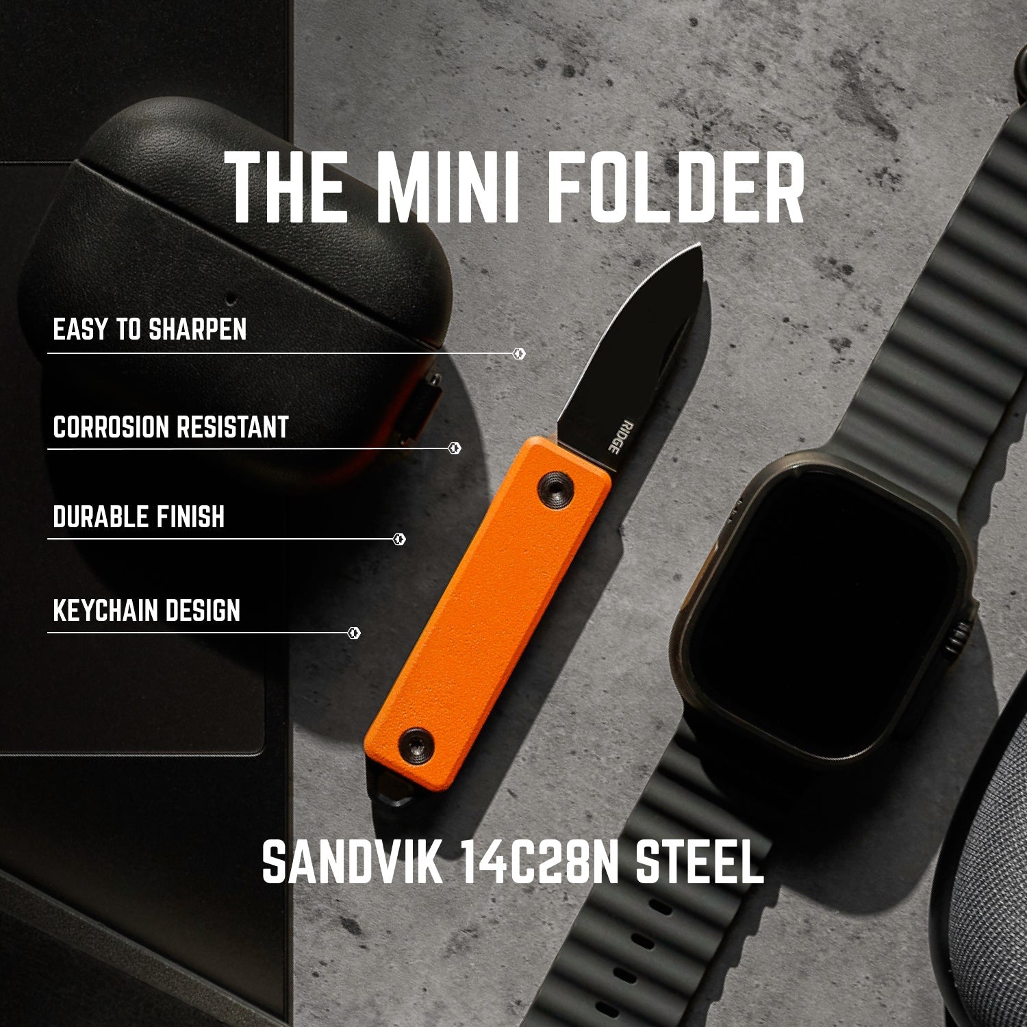 Mini Folder - Basecamp Orange