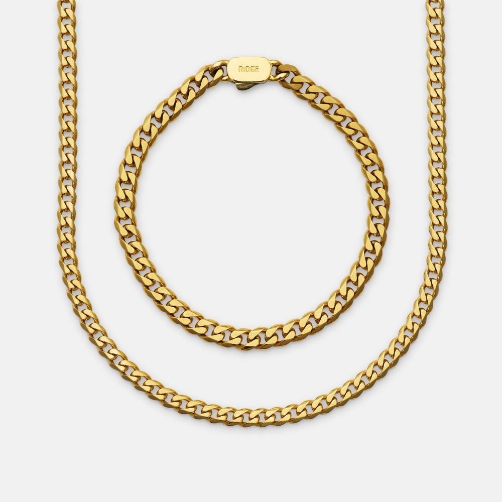 Curb Chain Kit - 18K Gold - Medium
