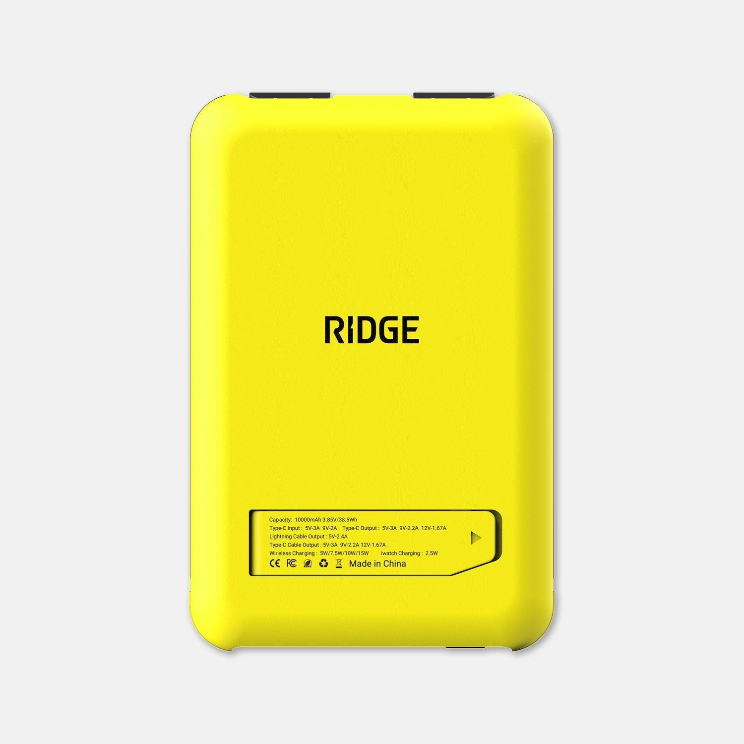 Ridge Power Bank - 10k mAh Bundle - Hyper Lime - 3-Pack