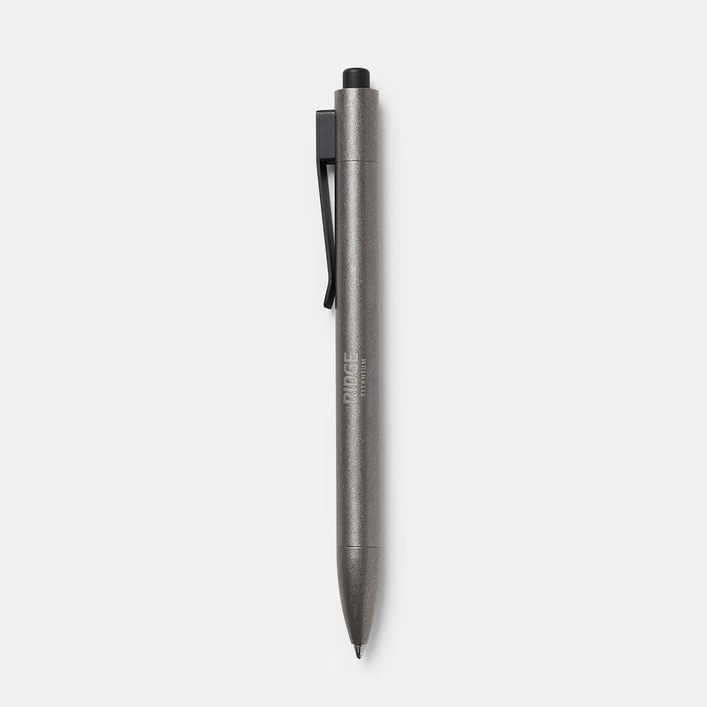 Ridge Click Pen - Stonewashed Titanium