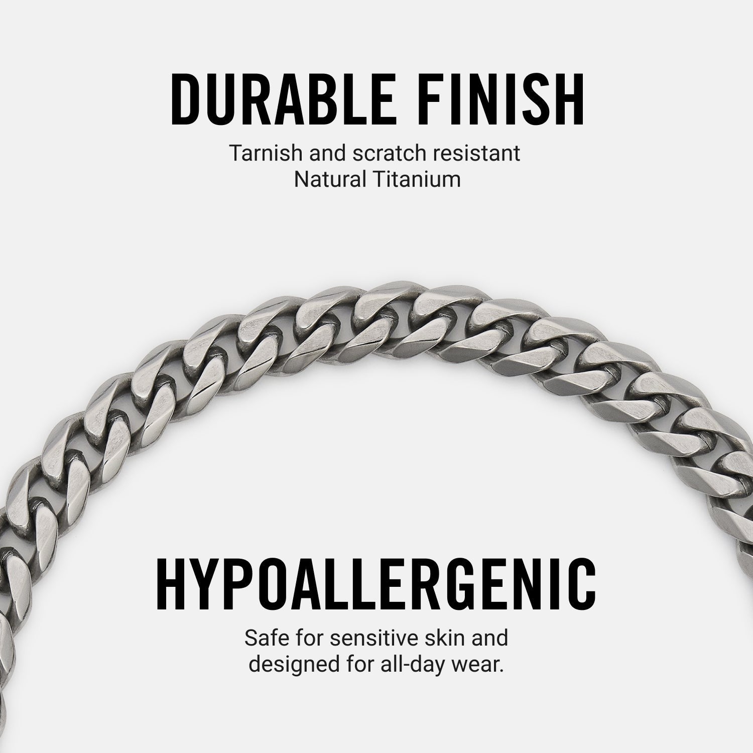 Curb Chain Kit - Titanium - Medium