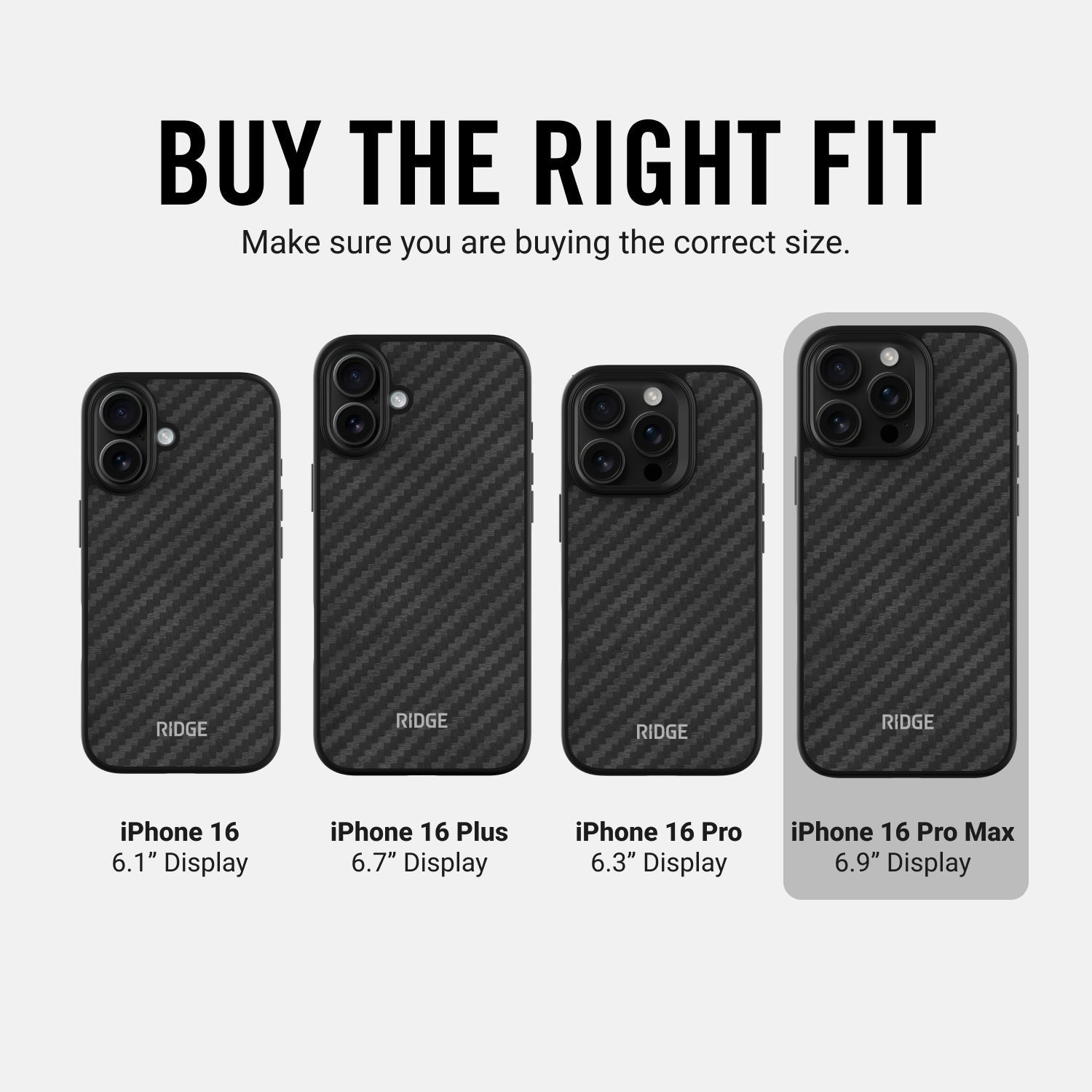 Ridge Phone Case - Carbon - iPhone 16 Pro Max