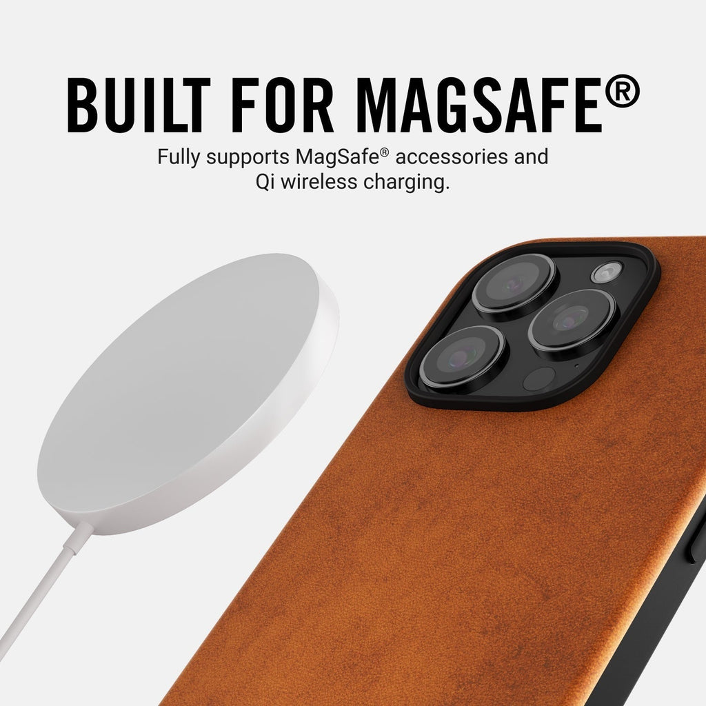 Ridge Phone Case - Tobacco Brown Leather - iPhone 16