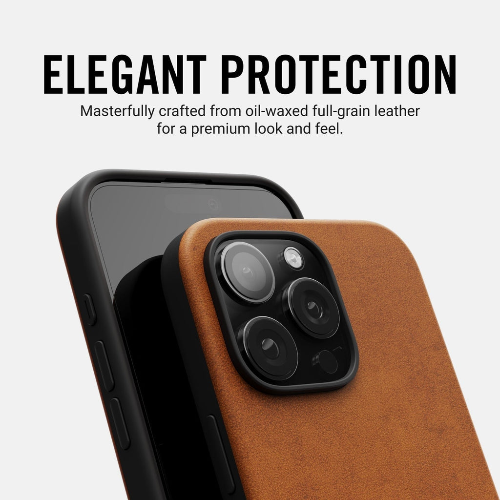 Ridge Phone Case - Tobacco Brown Leather - iPhone 16 Pro
