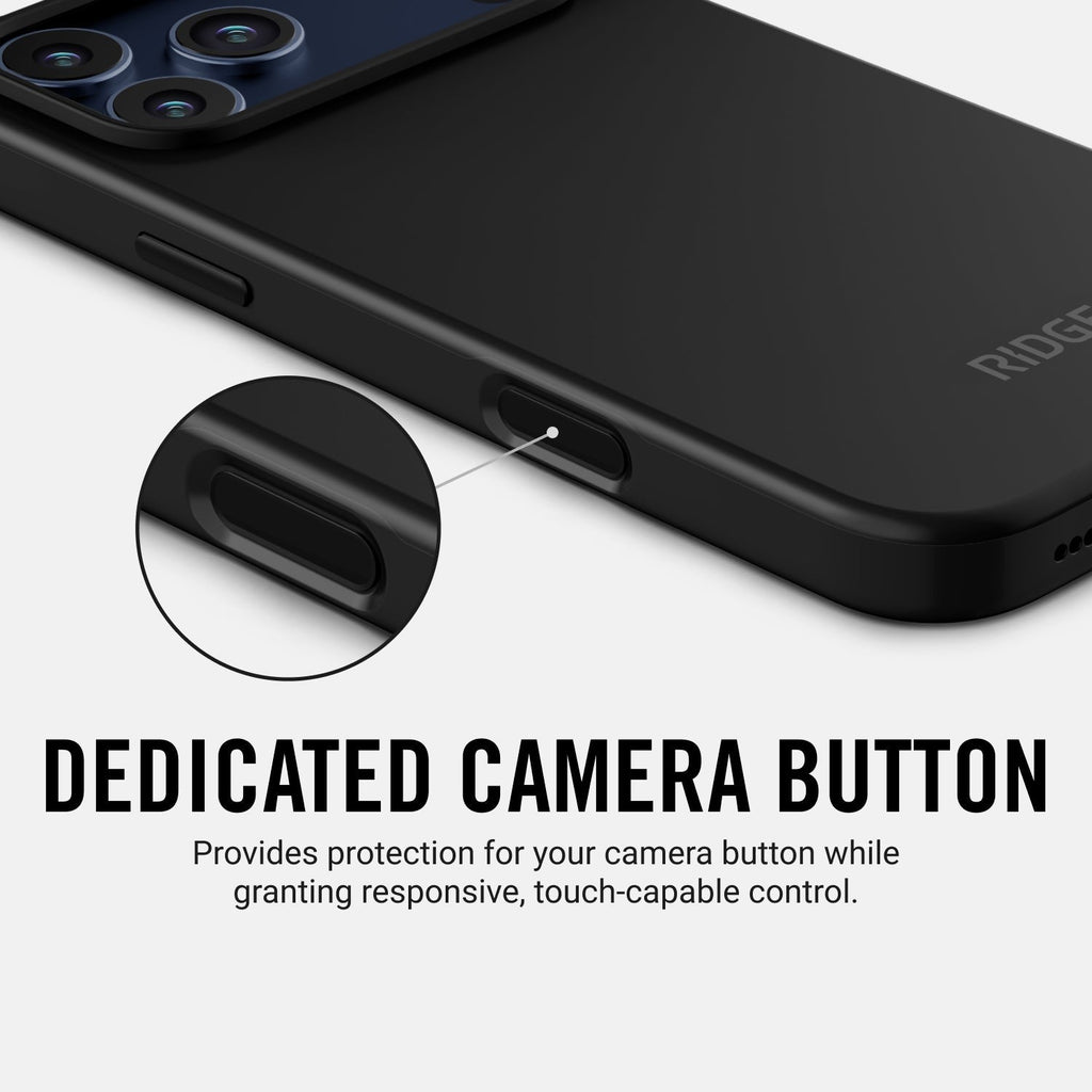 Ridge Phone Case - Matte Black - iPhone 17 Pro Max