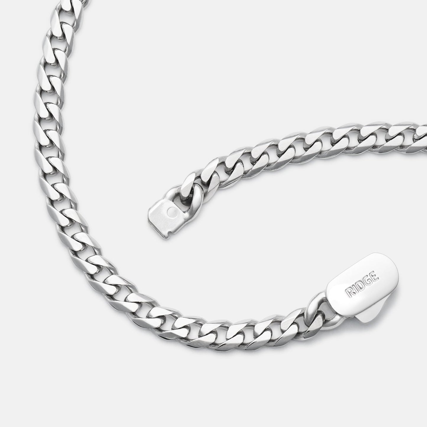5mm Curb Chain - Platinum - 22"