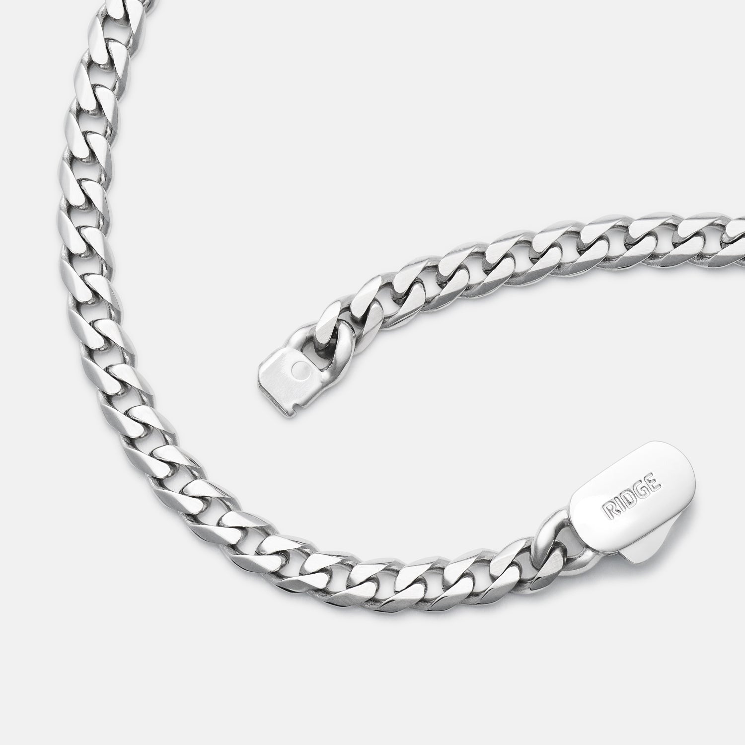 5mm Curb Chain - Platinum - 22"