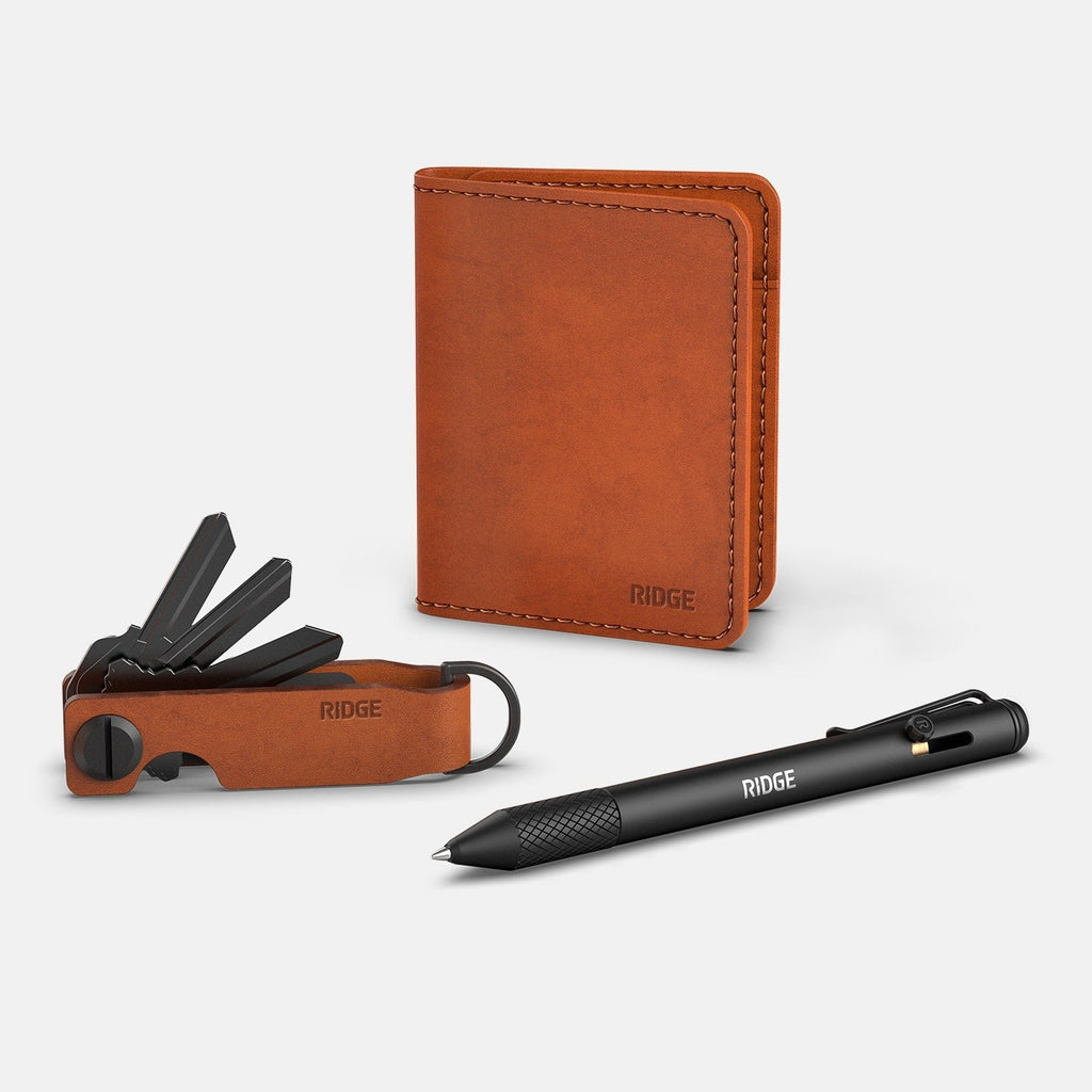 Daily Writer Kit - Bifold - Tobacco Brown Leather