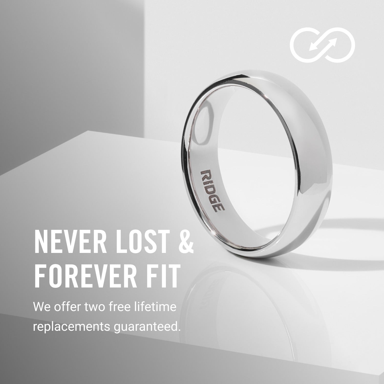 6mm Rounded Ring Set - Platinum - Tantalum Carbide