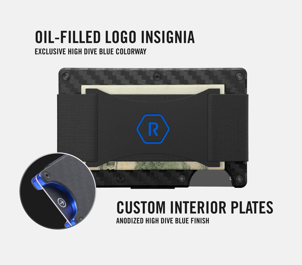Ridge Wallet - High Dive Blue Carbon 002