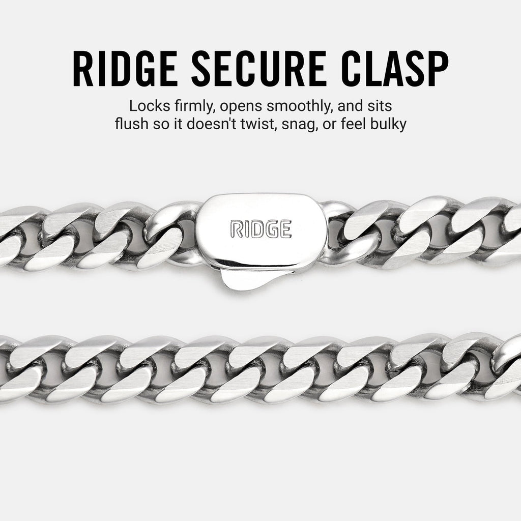 6mm Curb Bracelet - Platinum - Large