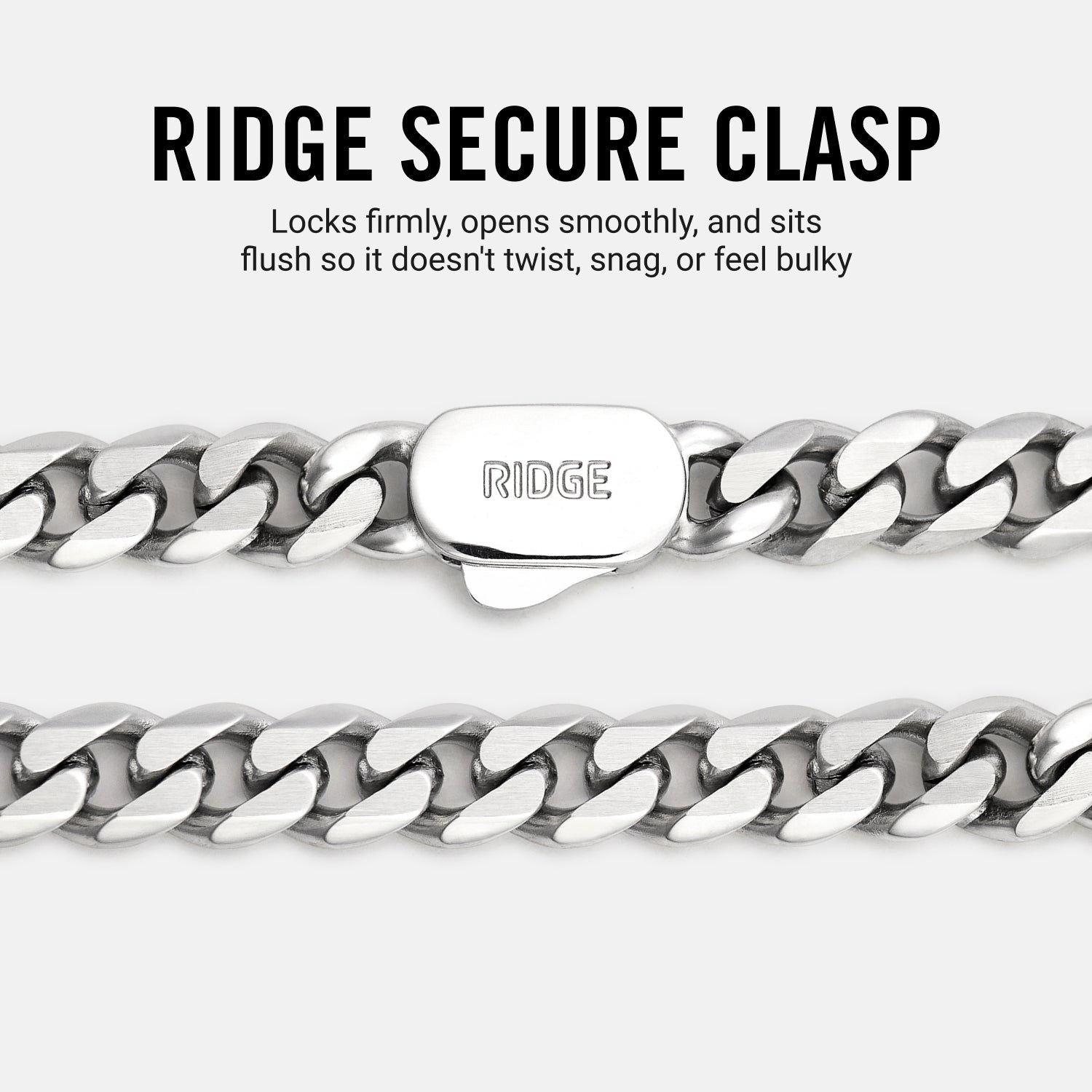 6mm Curb Bracelet - Platinum - Large