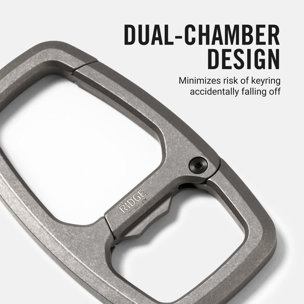 Dual Chamber Carabiner - Stonewashed Titanium