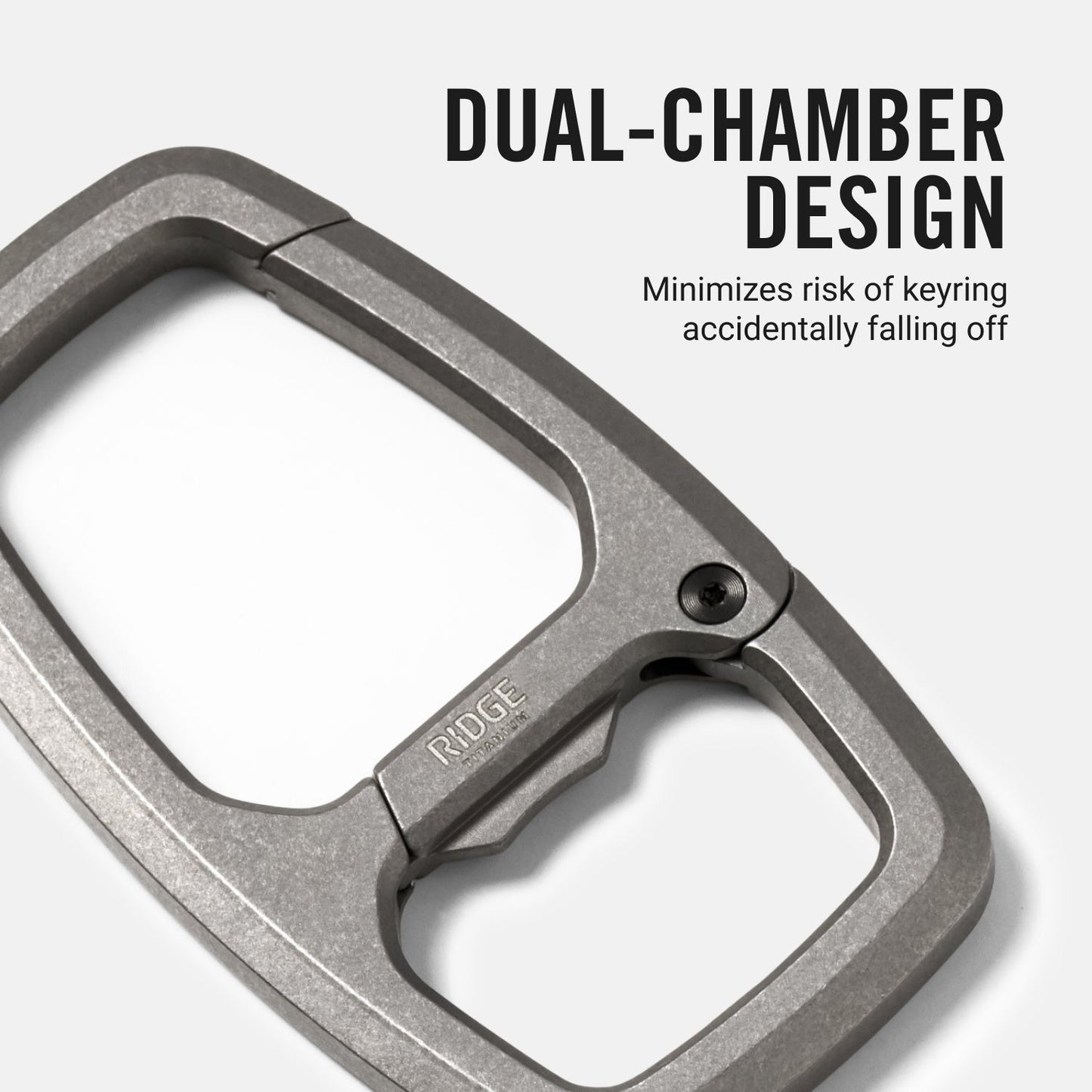 Dual Chamber Carabiner - Stonewashed Titanium
