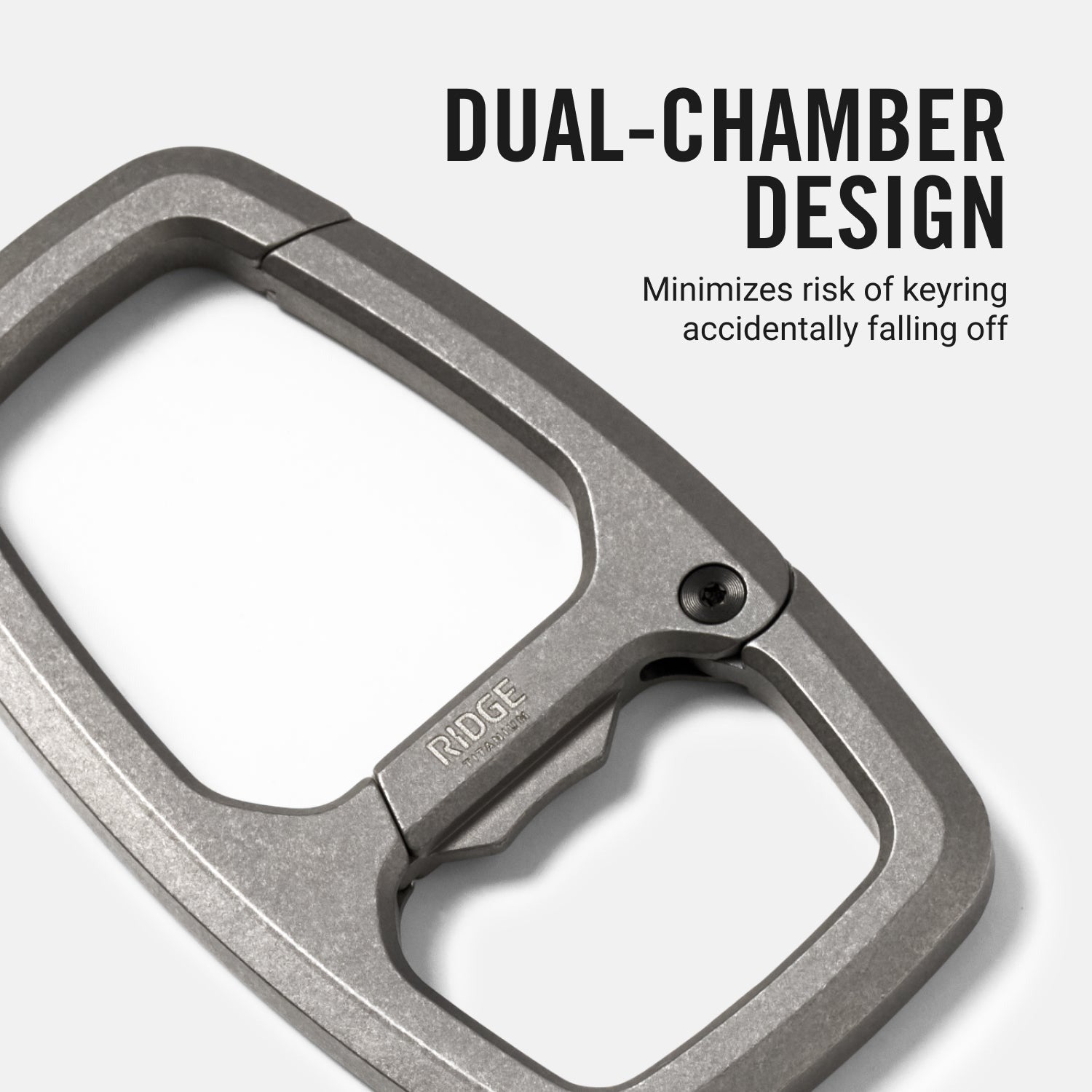 Dual Chamber Carabiner - Stonewashed Titanium