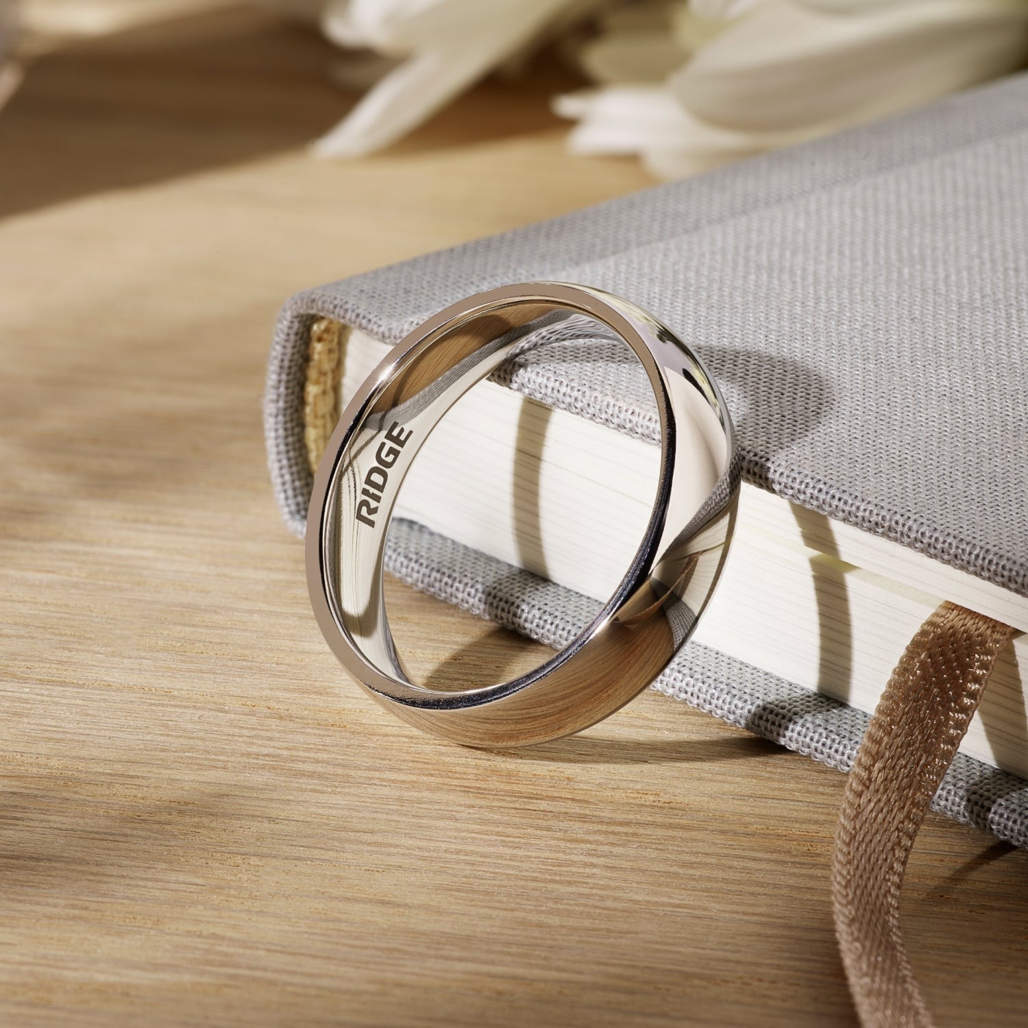 6mm Rounded Ring Set - Platinum - Tantalum Carbide
