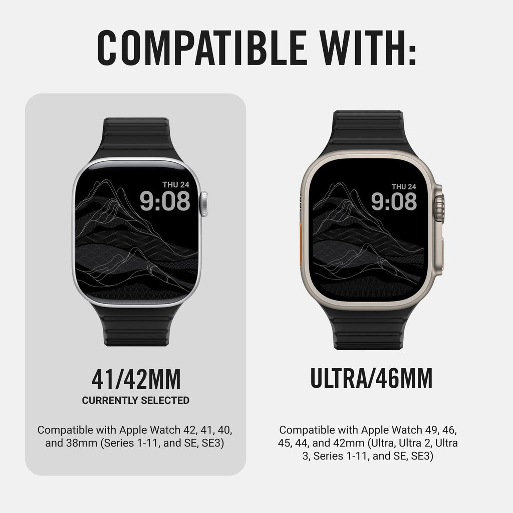 Everyday Watch Straps - Matte Black - 41/42mm