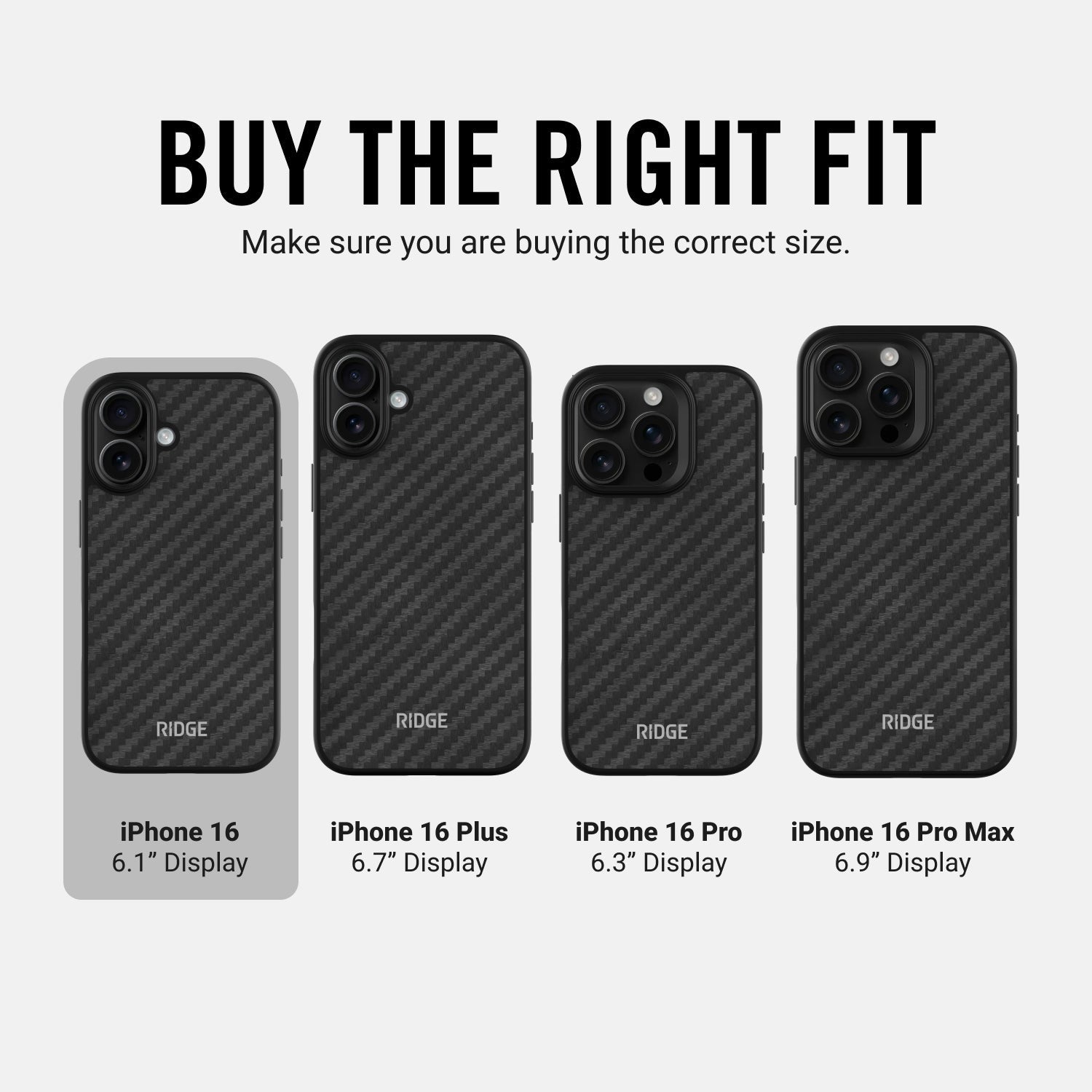 Ridge Phone Case - Carbon - iPhone 16
